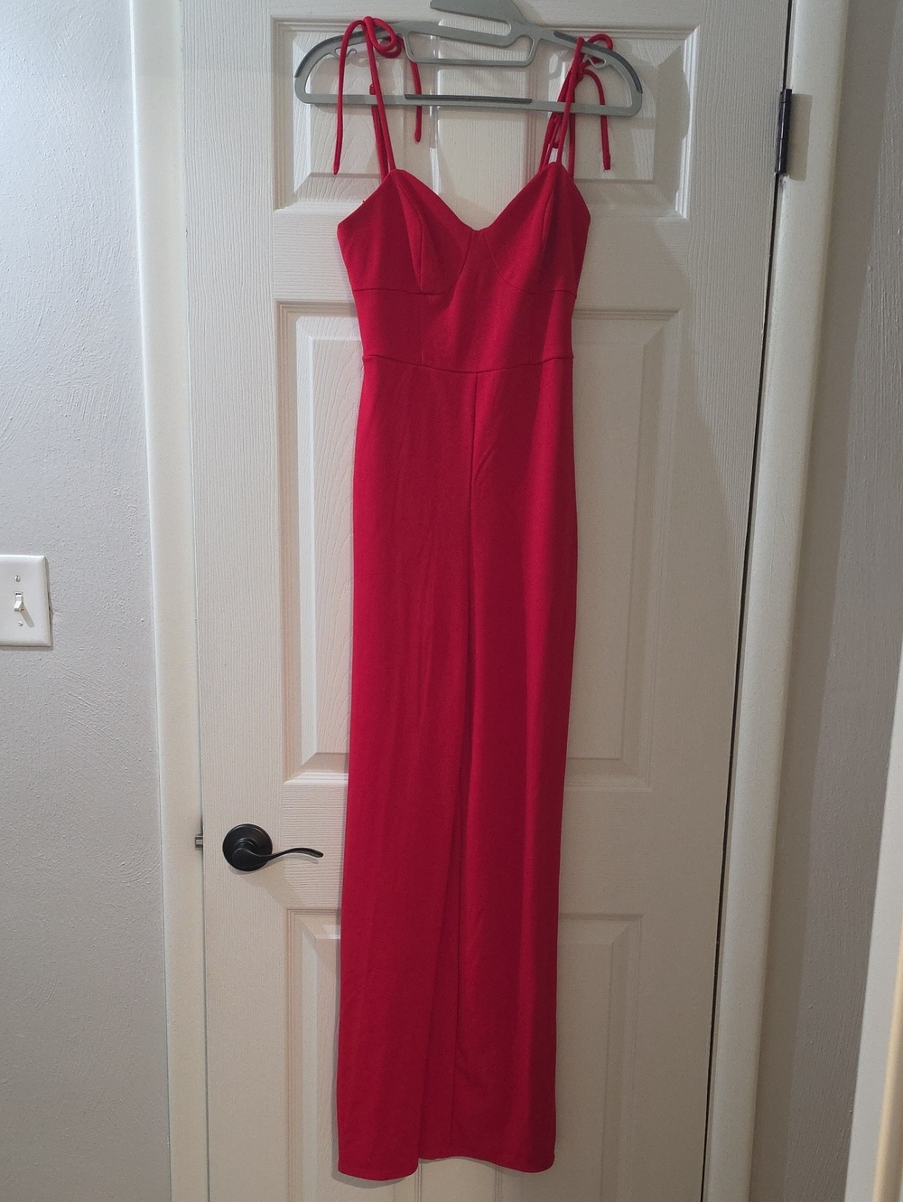 Red Tie-Strap Jumpsuit - Women